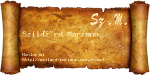 Szilárd Mariann névjegykártya